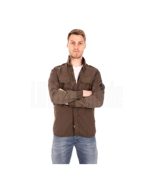 C P Company Stylisches overshirt für männer in Brown für Herren