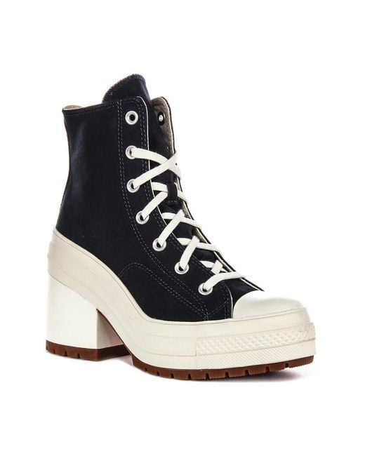 Converse Blue Heeled Boots
