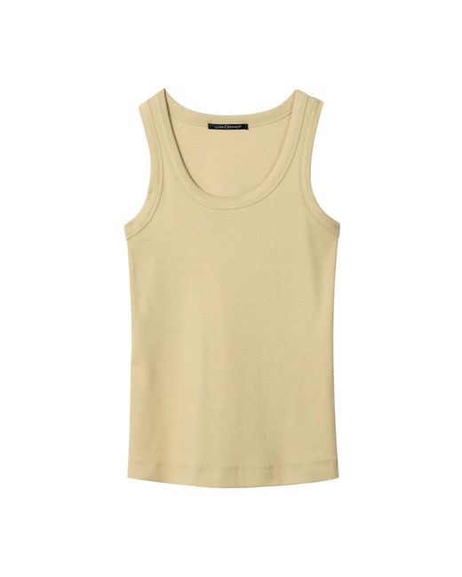 Luisa Cerano Natural Sleeveless Tops