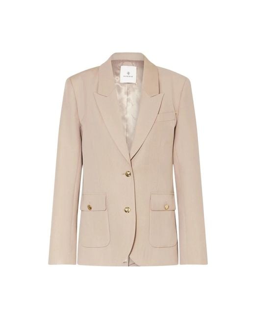 Anine Bing Natural Blazers