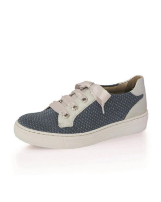 SOLIDUS Blue Blaue Freizeit-Schnürschuhe Für Damen