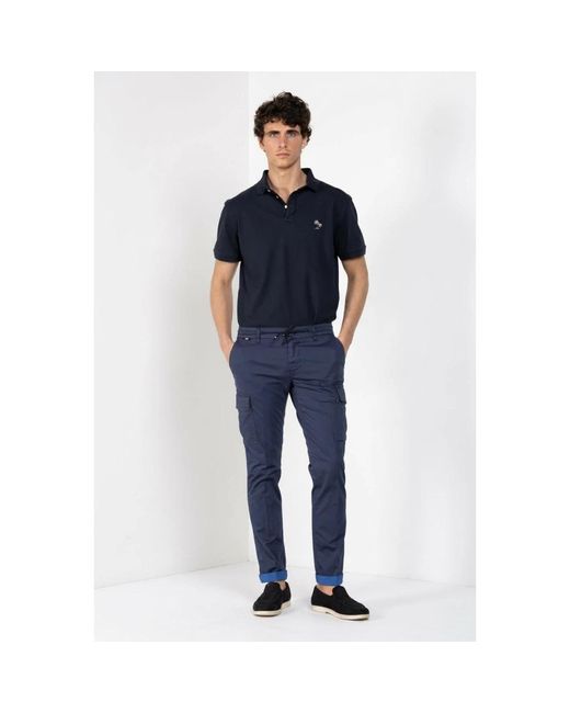 Mason's Blue Slim-Fit Trousers for men