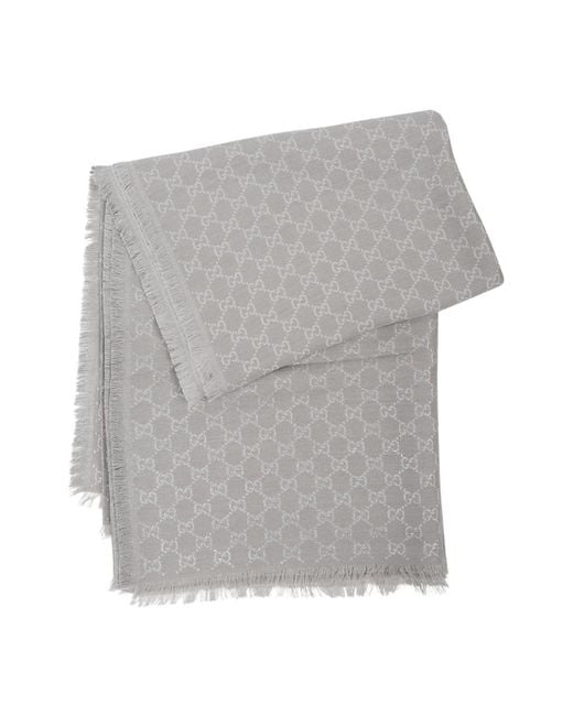 Gucci Gg Jacquard Shawl in het Gray
