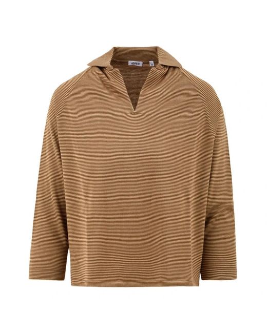 Aspesi Brown Polo Shirts