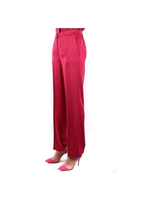 Twinset Red Wide Trousers