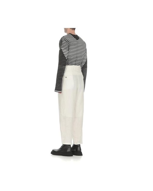 Trousers > cropped trousers Yohji Yamamoto pour homme en coloris White