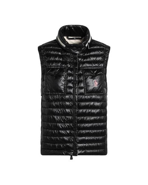 Moncler Black Gesteppte Gumiane Weste