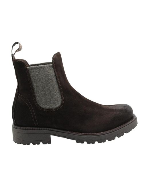 Nero Giardini Black Chelsea Boots for men