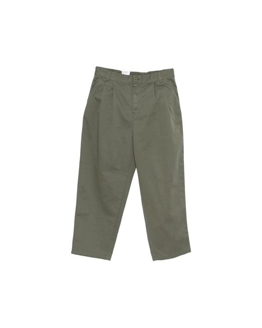 Carhartt Green Pleated Trousers for men