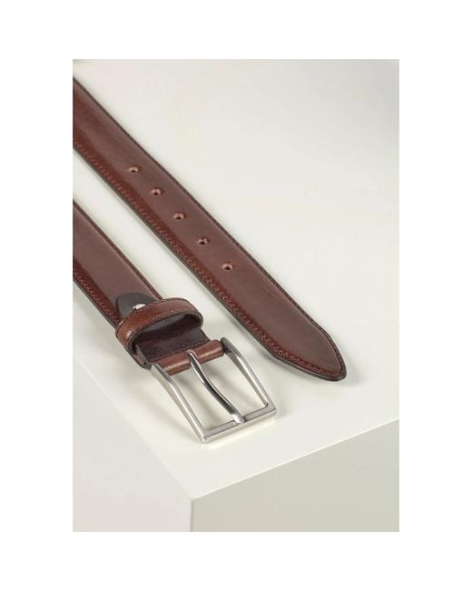 Howard London Accessoires ,Bruin ,Leer Leren Riem Charles in het Brown voor heren