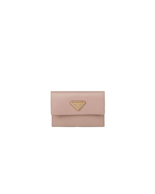 Prada Vitello Move Card Case in het Pink
