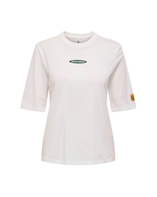 ONLY T-Shirts in het White