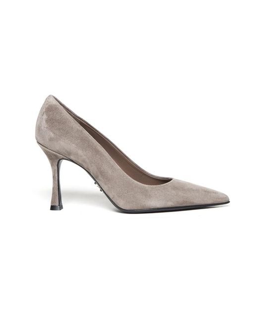 Sergio Levantesi Gray Graue wildleder decolleté diva5 schuhe
