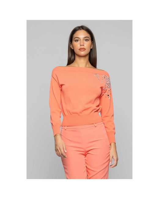 Kocca Round-Neck Knitwear in het Red