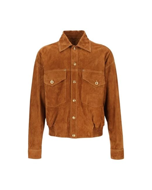 Versace Suede Blouson in het Brown voor heren