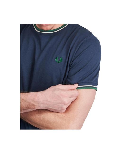 Fred Perry Blue T-Shirts for men