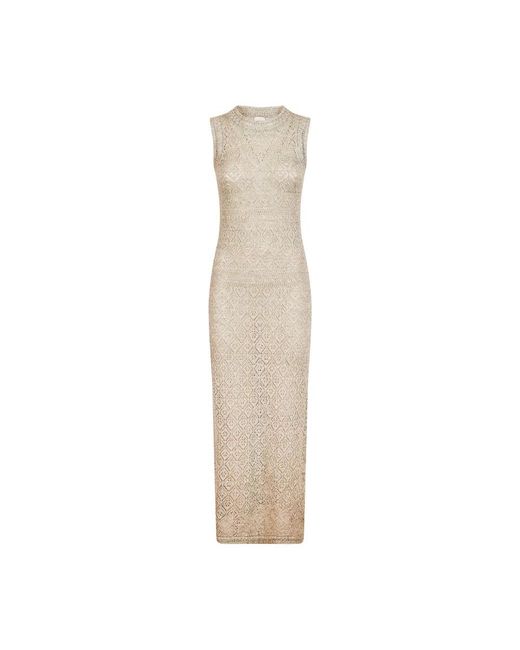 Eleventy Natural Knitted Dresses