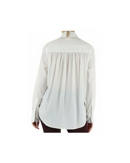 Pinko Overhemden ,Wit ,Katoen Long Sleeve Collared Shirt in het White