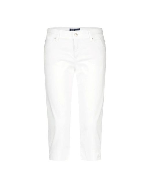 RAFFAELLO ROSSI White Cropped Trousers