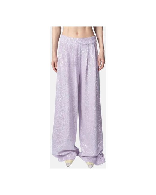 Twentyfourhaitch Purple Wide Trousers