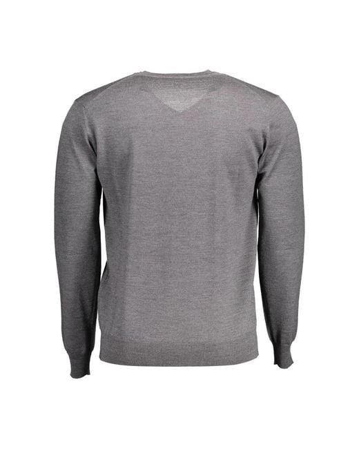 Harmont & Blaine Gray V-Neck Knitwear for men