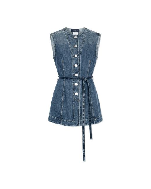 Sportmax Jassen ,Blauw ,Denim Denim Vest Dominio in het Blue