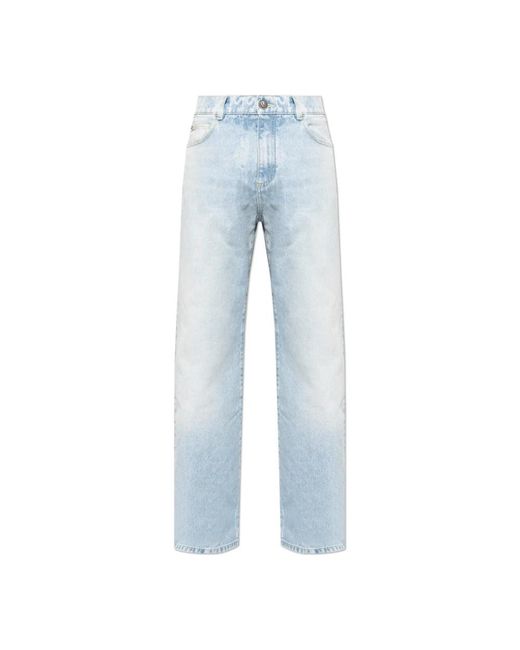 Balmain Jeans ,Blauw ,Katoen Straight-Leg Jeans in het Blue voor heren