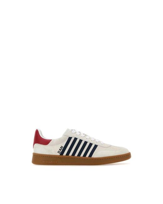 DSquared² Stylische sneakers für männer und frauen,suede boxer sneakers in White für Herren