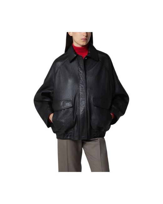 Rohe Black Leather Jackets