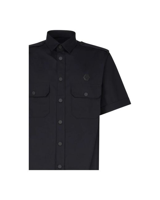 Philipp Plein Black Short Sleeve Shirts for men