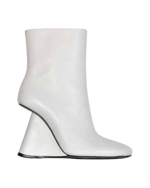 Malloni White Heeled Boots