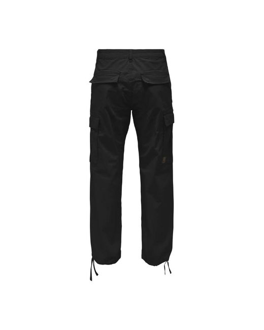 Only & Sons Black Straight Trousers for men