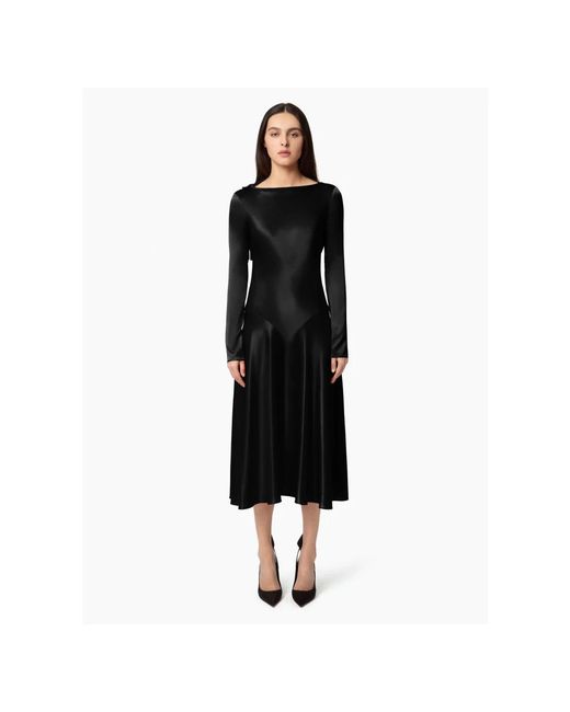 Nina Ricci Zwarte Rugloze Midi in het Black