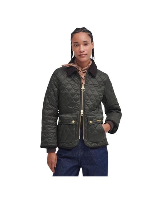 Barbour Fitted Beadnell Quilt in het Green