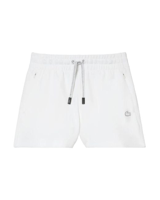 Lacoste White Weiße shorts für männer