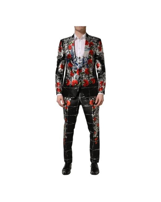 Dolce & Gabbana Black Single Breasted Suits for men