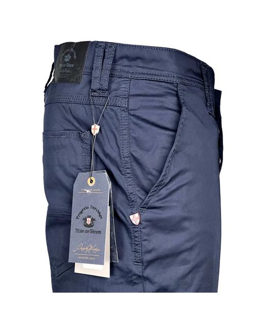 Blue De Gênes Blue Slim-Fit Trousers for men