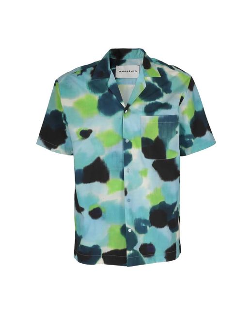 Amaranto Green Short Sleeve Shirts for men