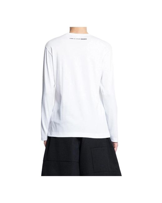 Comme des Garçons Weißes strick-t-shirt mit langen ärmeln in White für Herren