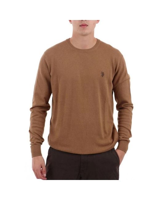 U.S. POLO ASSN. Brown Cashmere Knitwear for men