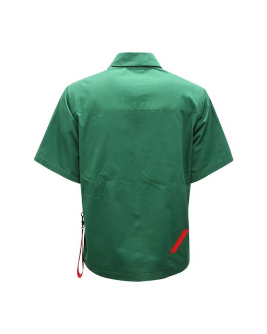 AFTER LABEL Green Short Sleeve Shirts for men