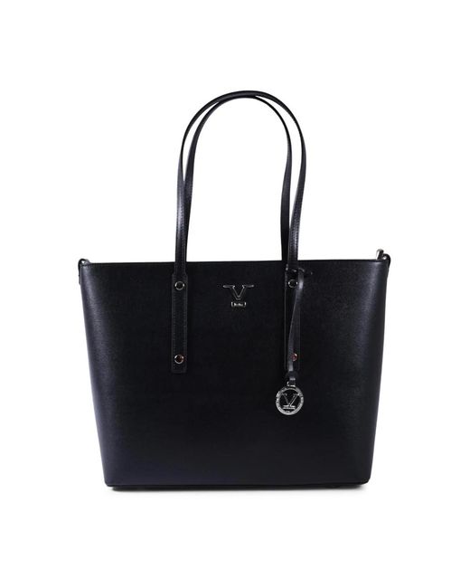 19V69 Italia by Versace Black Shopping Bags