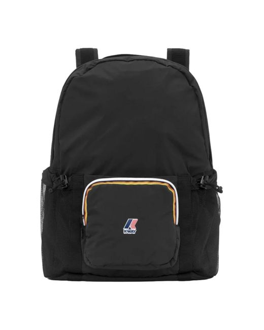 K-Way Black Backpacks for men