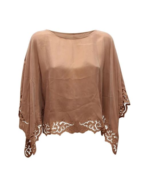 EMMA & GAIA Brown Blouses