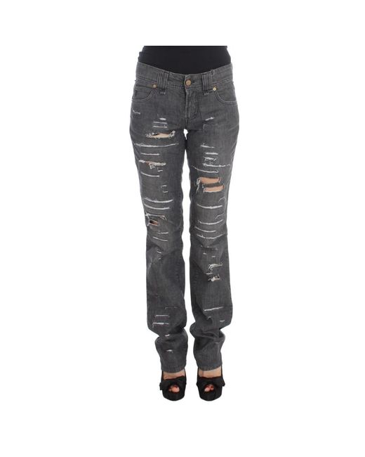 Straight jeans John Galliano de color Gray