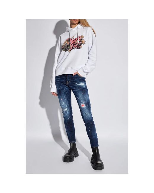 DSquared² White Hoodies