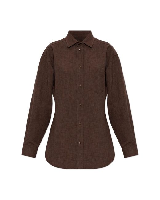 DARKPARK Overhemden ,Bruin ,Leer Anne Shirt in het Brown