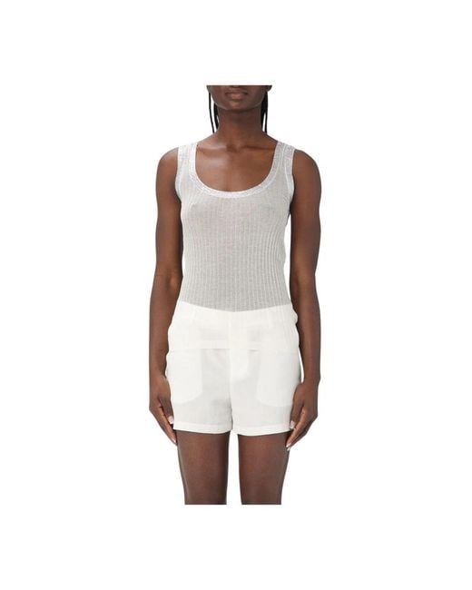 Sleeveless Tops Blumarine de color White