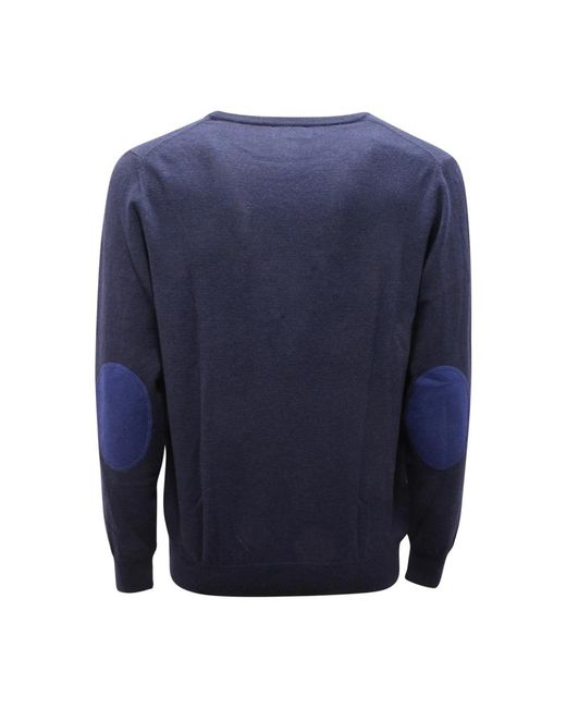 Brooksfield Blue Round-Neck Knitwear for men