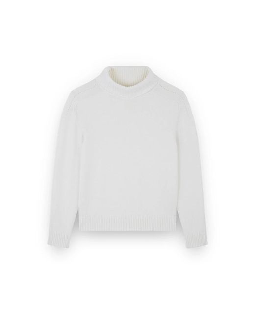 Paul & Shark White Riviera Merino Turtleneck Sweater